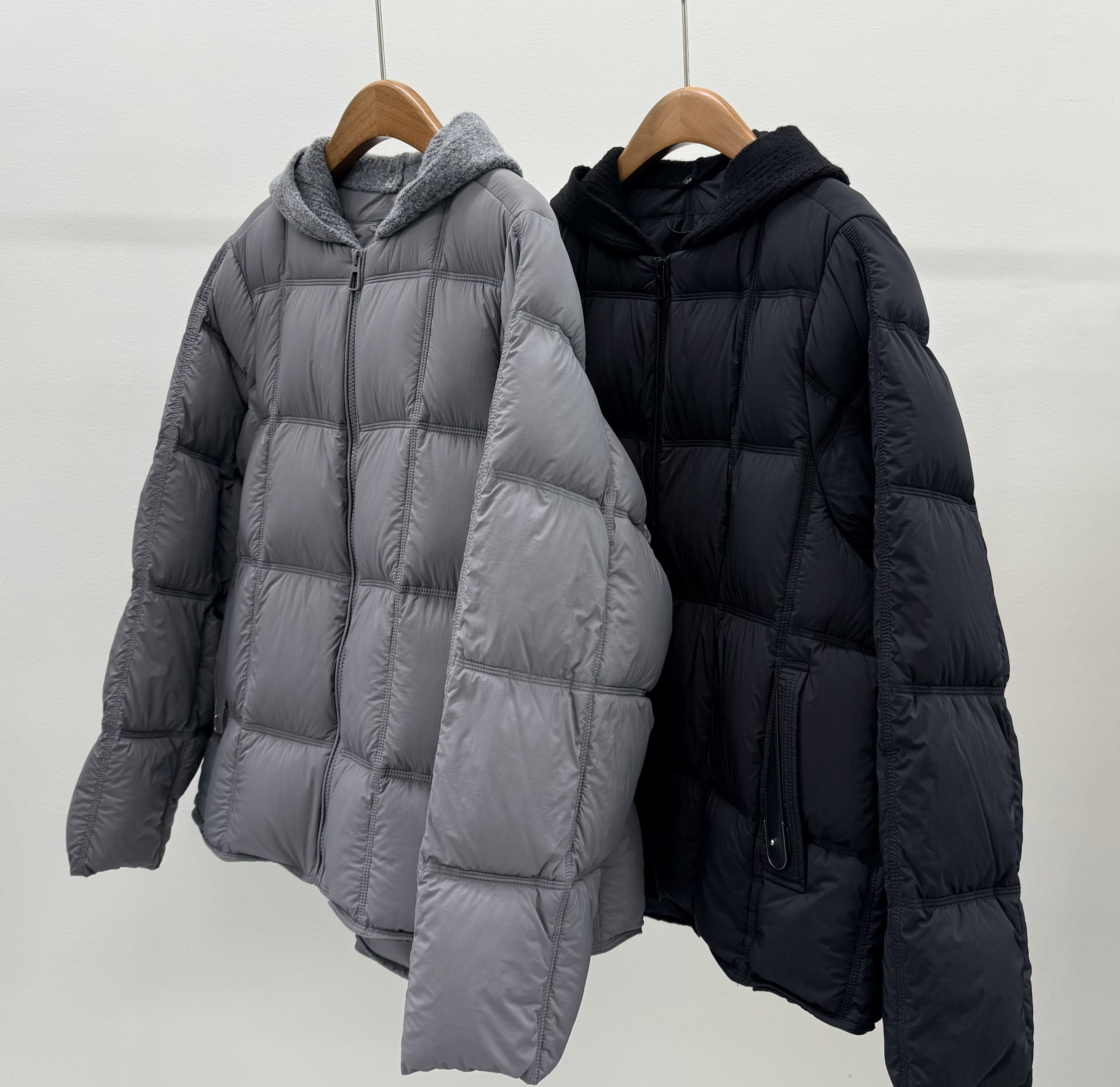 针织连帽可拆卸90白鸭绒面包羽绒服女2025冬季新款外套