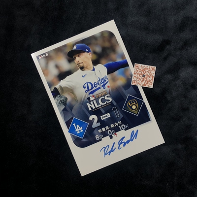 MLB道奇队Los Angeles Dodgers布雷克斯内尔Blake Snell亲签照片