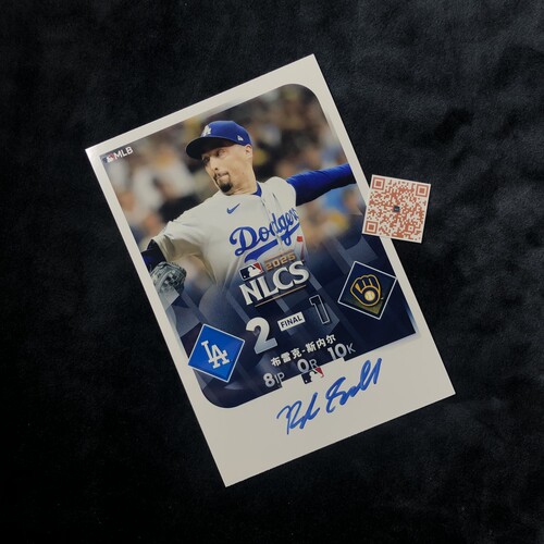 MLB道奇队Los Angeles Dodgers布雷克斯内尔Blake Snell亲签照片