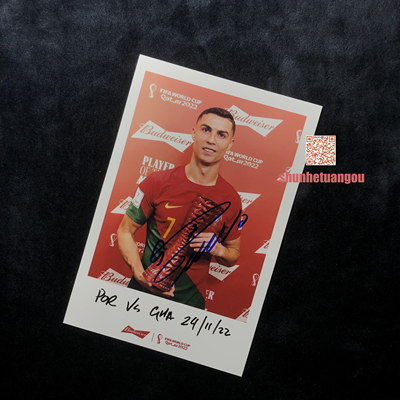 Cristiano Ronaldo C罗 2022世界杯 亲笔签名照片