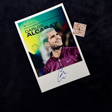 ATP 卡洛斯阿尔卡拉斯Carlos Alcaraz 2025 亲笔签名照片