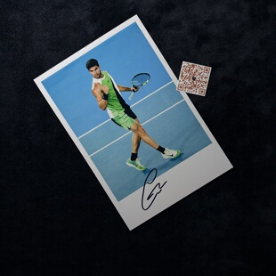 澳网 阿尔卡拉斯Carlos Alcaraz 2026 亲笔签名照片