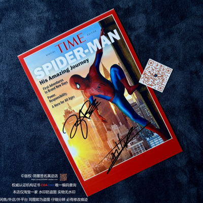 赞达亚科尔曼Zendaya Coleman汤姆赫兰德Tom Holland亲签照蜘蛛侠