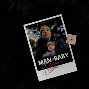 Man Vs Baby男人与婴儿 罗温艾金森Rowan Atkinson亲笔签名照片