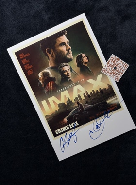 crime 101海姆斯沃斯Chris Hemsworth 哈莉贝瑞Halle Berry亲签照