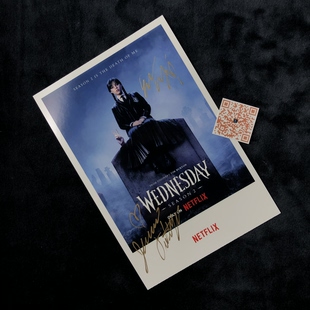 星期三Wednesday艾玛迈尔斯Emma珍娜奥尔特加JennaOrtega亲签照