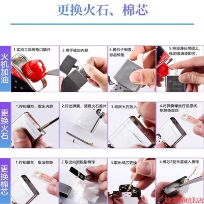 打火机适用zippZORRO恒星火轮窄机棉花棉垫加厚纤巧机毡