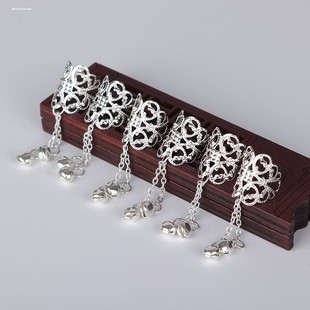 发扣古风发饰新中式头饰汉服发环民族风苗族银饰辫子扎高马尾超仙