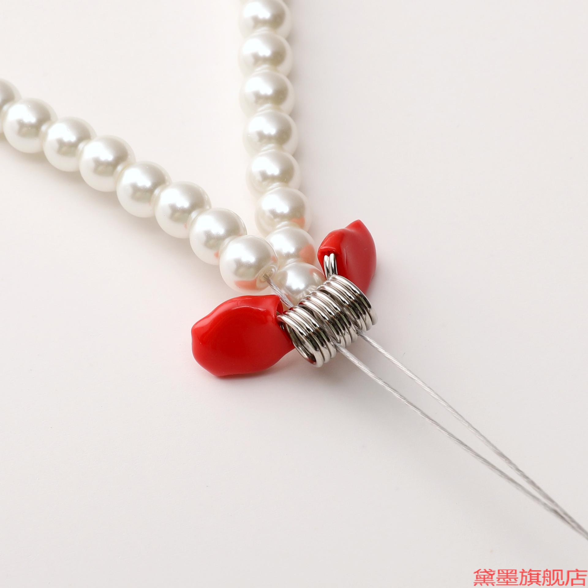 止珠夹小工具绳彩色掉落夹线串珠饰品防止子手工弹簧止绳DIY绳