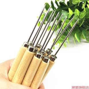 千枚通木柄锥子修鞋 补鞋 手工穿孔尖锥直针工具制作葫芦DIY