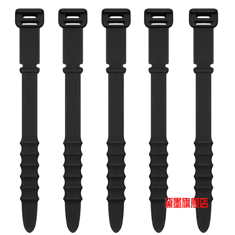 鱼骨硅胶理线器数据线收纳扎带耳机绕线器防丢失软胶绑带固线器20