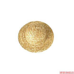 BJD帽子迷你小草帽摆设品幼儿园娃娃屋仿真配件自然麦杆角原创