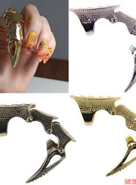 炫酷尖顶长关节戒指四节款指环个性创意手饰嘻哈金属可弯曲