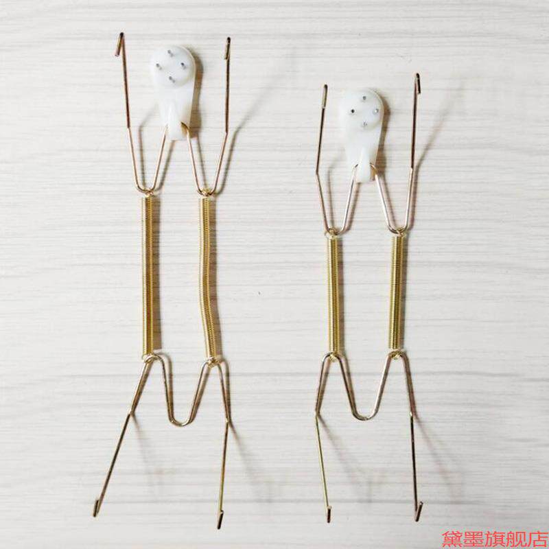 弹簧金属型挂钩无痕钉装饰w隐形用陶瓷盘配挂盘墙面配用w隐形配