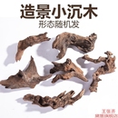 精品沉木装 饰爬宠迷你躲根雕微景观枯木水族盆栽天然成杜鹃根树根