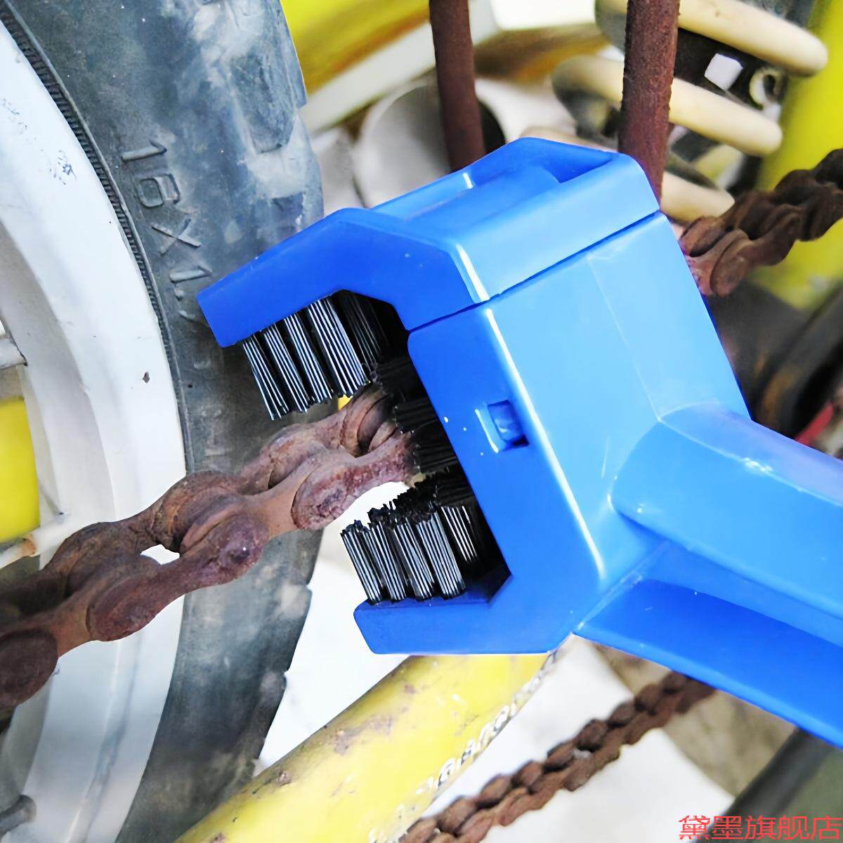 清洗器清洁器工具牙盘刷链条刷三面配件洗链器毛刷子骑行神器飞轮