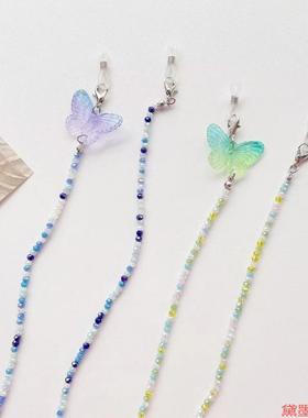 潮口罩链韩版2024套链太阳镜斜挎挂脖韩国多彩带子防掉跨