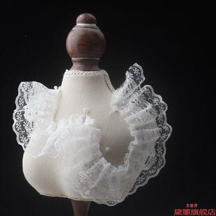 娃衣布料打皱花边装饰扇5cm帽檐卡套手工洋娃娃痛包公仔应援扇