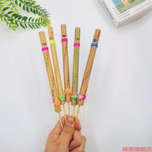 家用工艺老人口哨哨手戳长笛小哨子竹子的模拟木质泰国玩具翻花的