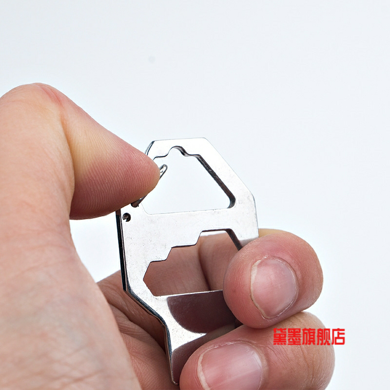 钥匙扣刀卡多功能工具卡便携不锈钢刀开瓶器户外神器扳手