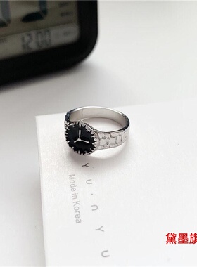 情侣闺蜜复古潮人戒指手表形状戒