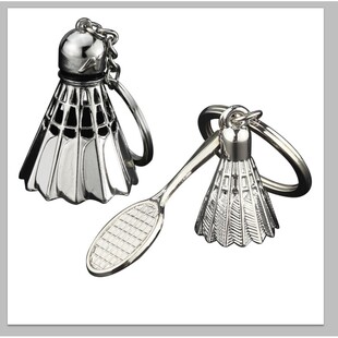 创意仿真羽毛球钥匙扣高尔夫球类挂件乒乓球体育运动俱乐部纪念品