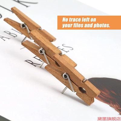 本色便签3.5CM办公文具用品木夹子镶嵌式图钉收纳夹夹带
