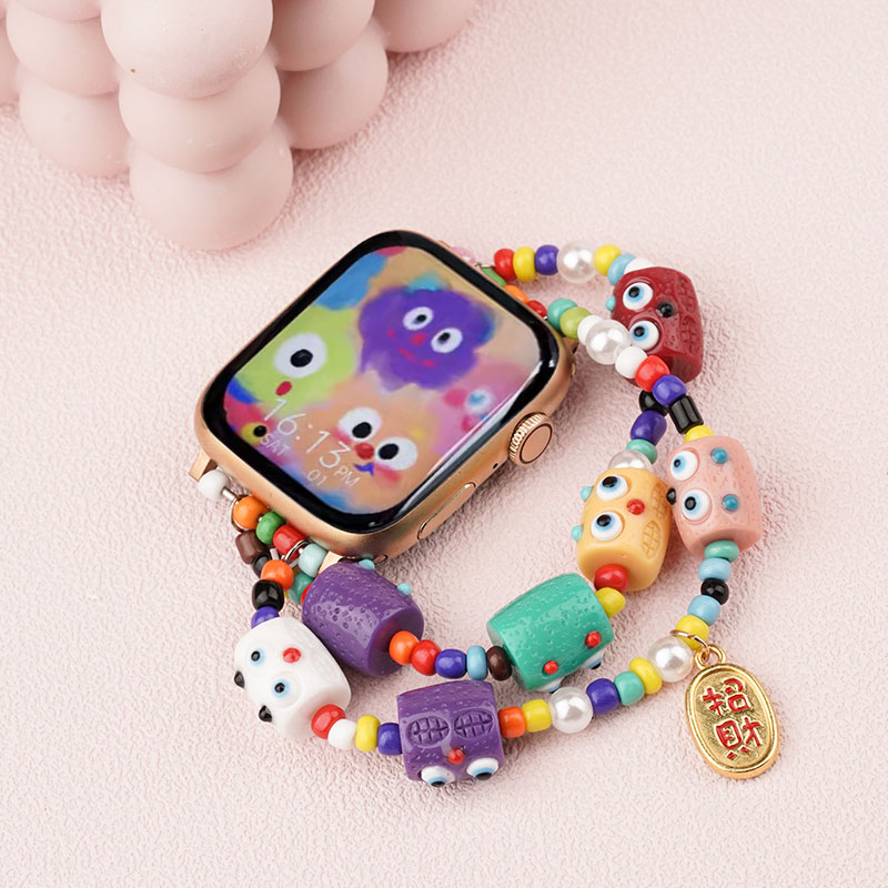 适用苹果iWatch多巴胺小怪兽表带