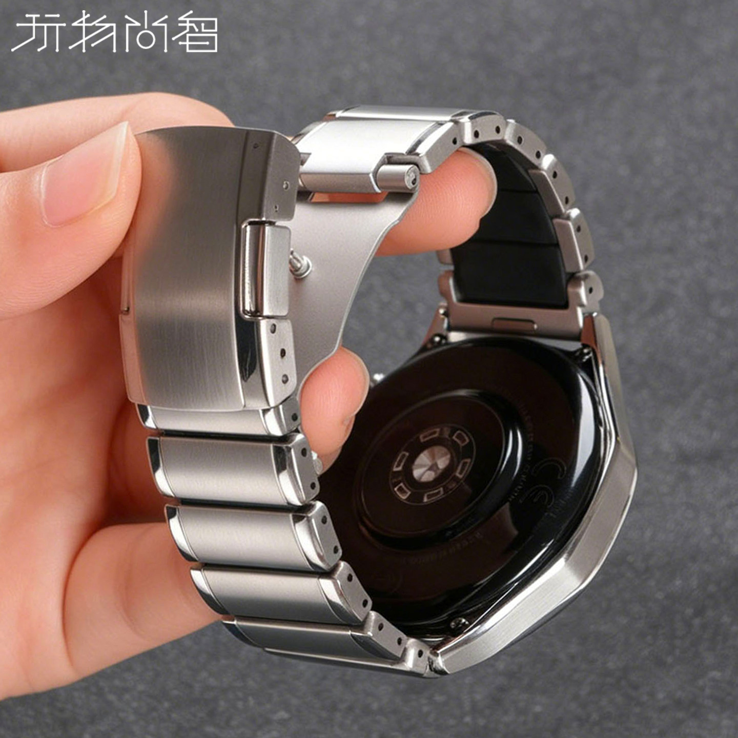 适用OPPO Watch x3手表带X2钛金属表带S双色原装扣4PRO男生46女士3PRO高级感按键拆龟背扣46mm腕带