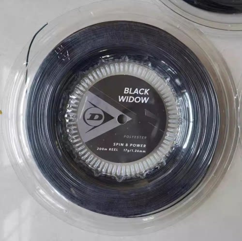 Dunlop邓禄普黑寡妇BLACK WIDOW球线七角聚酯旋转控制耐打网球线
