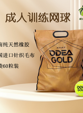 Odear欧帝尔棕色成人训练网球高级训练用球耐打舒适弹性足 GOLD