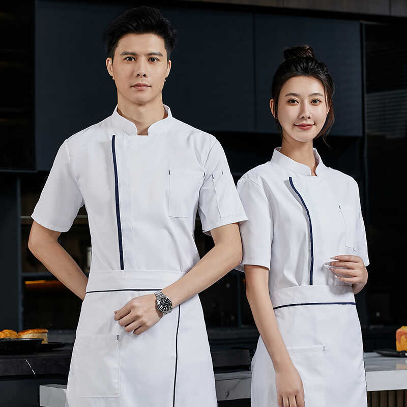 酒店后厨房烘焙印字工作服男女