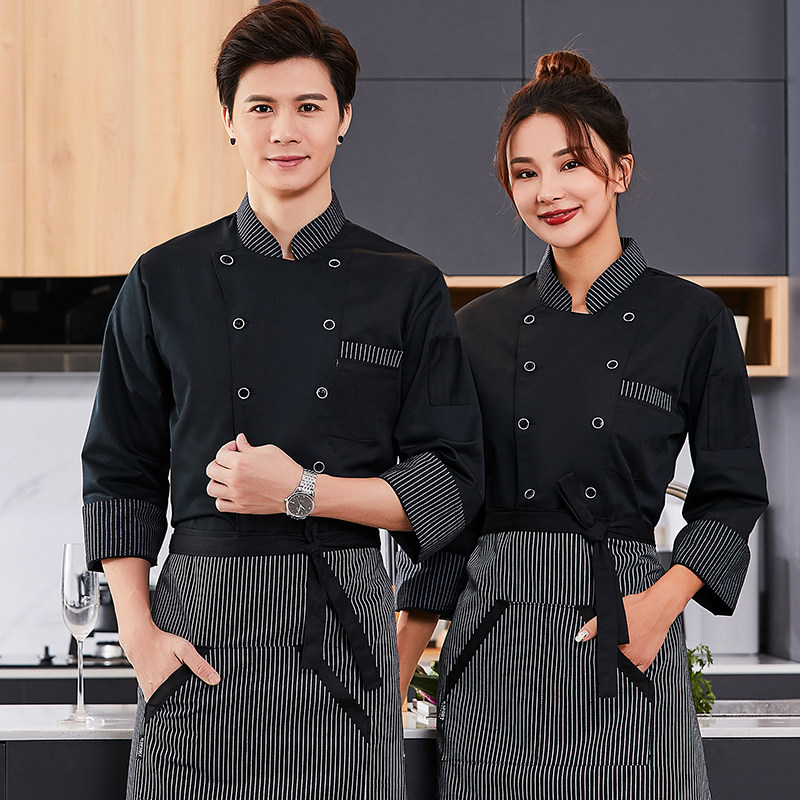 厨师服长袖秋冬装餐饮酒楼中国风