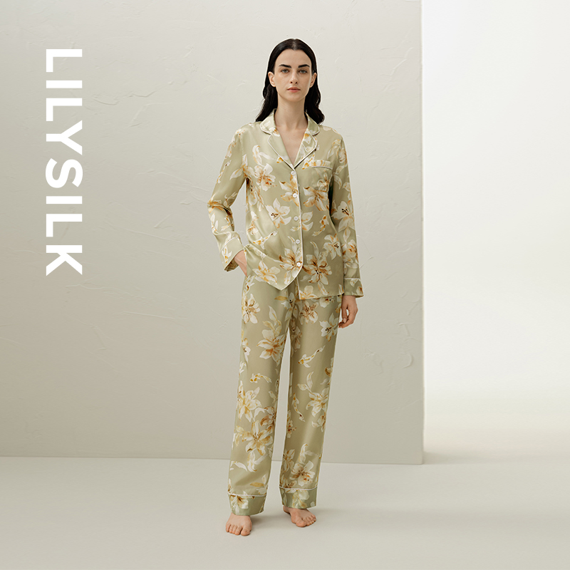 【星座系列】双鱼座专属莉莉秀客LILYSILK桑蚕丝印花长袖睡衣套装