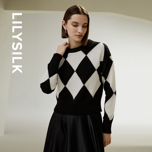 莉莉秀客羊绒衫套头毛衣