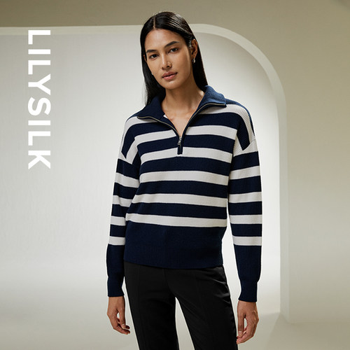 LILYSILK莉莉秀客小翻领毛衣