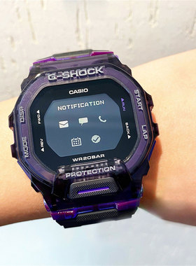 卡西欧G-SHOCK透明GBD-200SM-1A6/1A5/1/2/9计步运动电子蓝牙手表