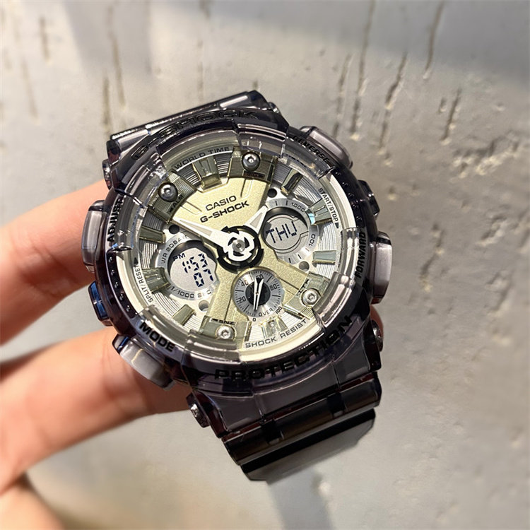 卡西欧g-shock透明冰晶灰绿冰韧gma-s110gs-3a 8a 120gs中性手表