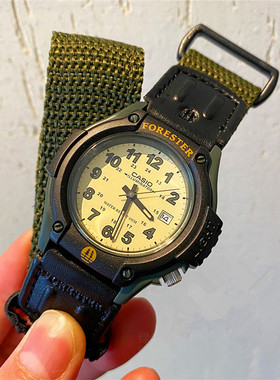 CASIO卡西欧FT-500WC-3B 5B AW-80V-5B森林人复古帆布运动手表