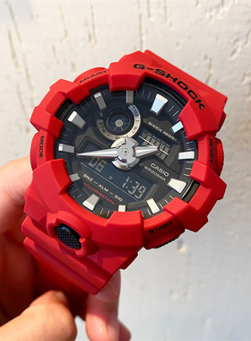 卡西欧G-SHOCK防水黑武士大表盘多功能防水手表GA-700-1B 4A 7A