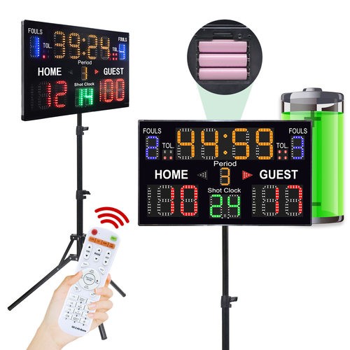 带投篮时钟的充电电子篮球Scoreboard 自定义进攻时钟数字记分牌