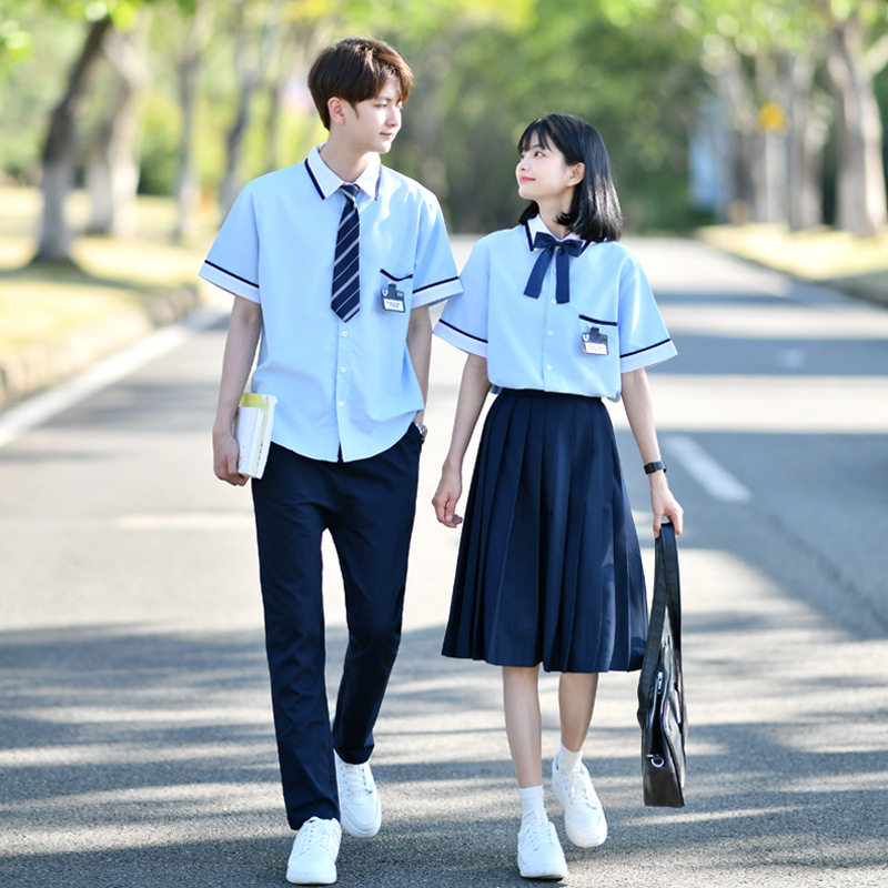 六年级班服初中生夏季套装学院风JK制服毕业照高中学生合唱演出服图片
