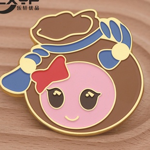 金属烤漆徽章定制卡通可爱人像胸针定做勋章制作胸章订做纪念