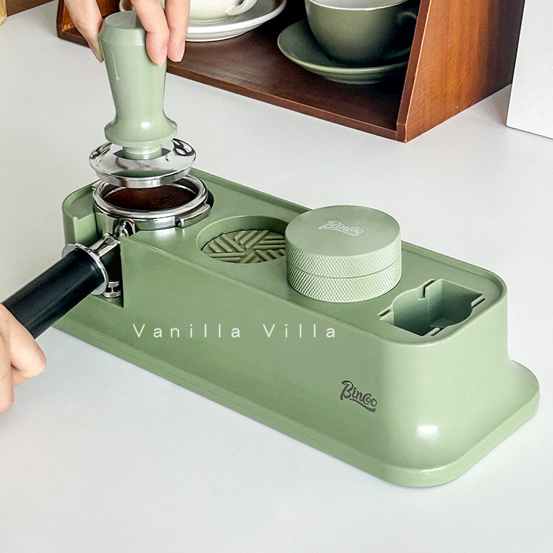 咖啡压粉锤咖啡机意式弹力通用51/58mm布粉器底座套装咖啡器具