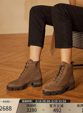 【加绒】Patricia/帕翠亚西班牙原产2022秋冬真皮马丁靴42325