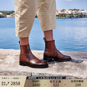 Patricia 帕翠亚西班牙原产2023秋冬英伦风擦色切尔西靴63806