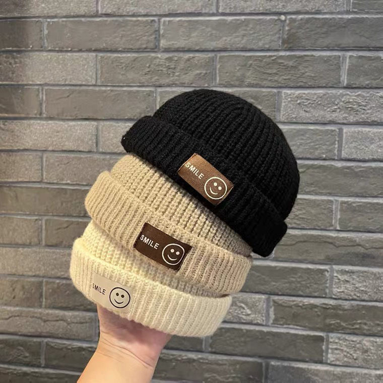 日系儿童毛线帽秋冬款保暖套头帽宝宝针织地主帽男女童洋气瓜皮帽