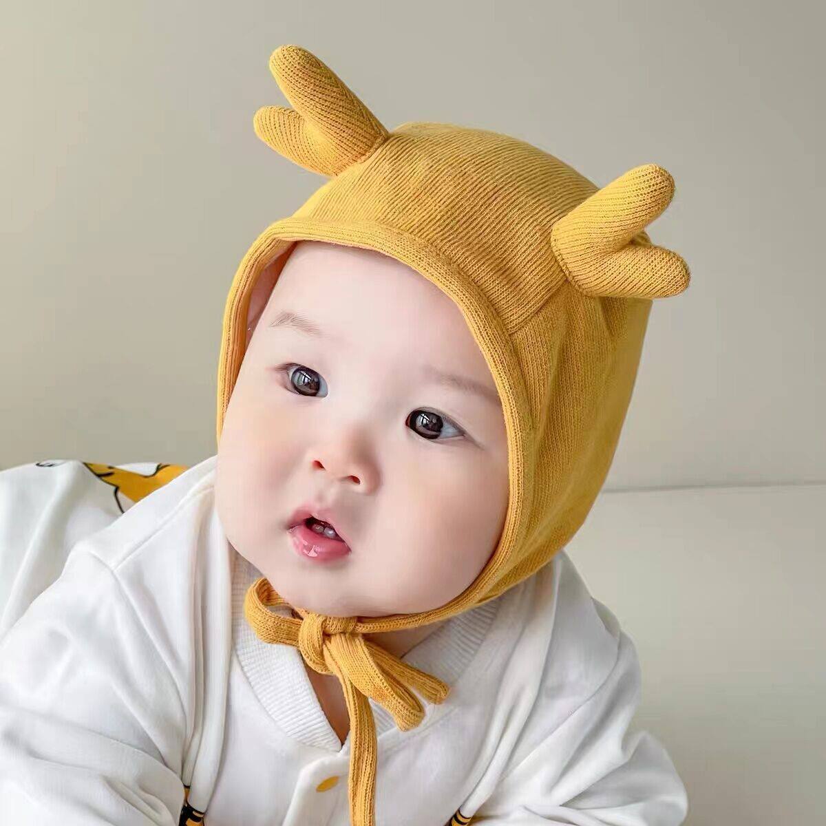 婴儿帽子春秋季宝宝可爱超萌夏季婴幼儿护耳新生儿初生女宝宝胎帽