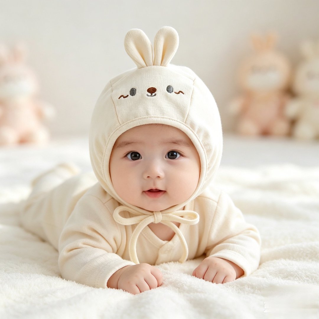 婴儿帽子春秋季护耳囟门胎帽男女宝宝小月龄可爱婴幼儿棉包头冬天
