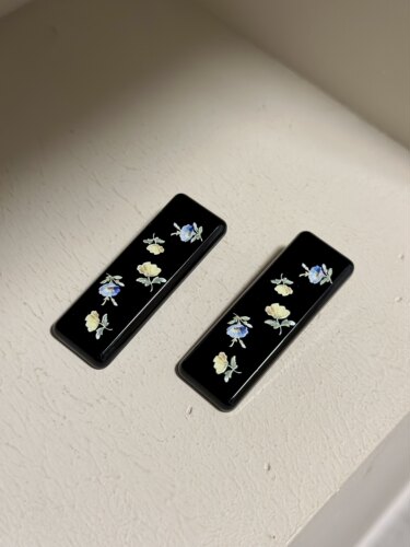 mona同款繁花似锦淑女感刘海发夹
